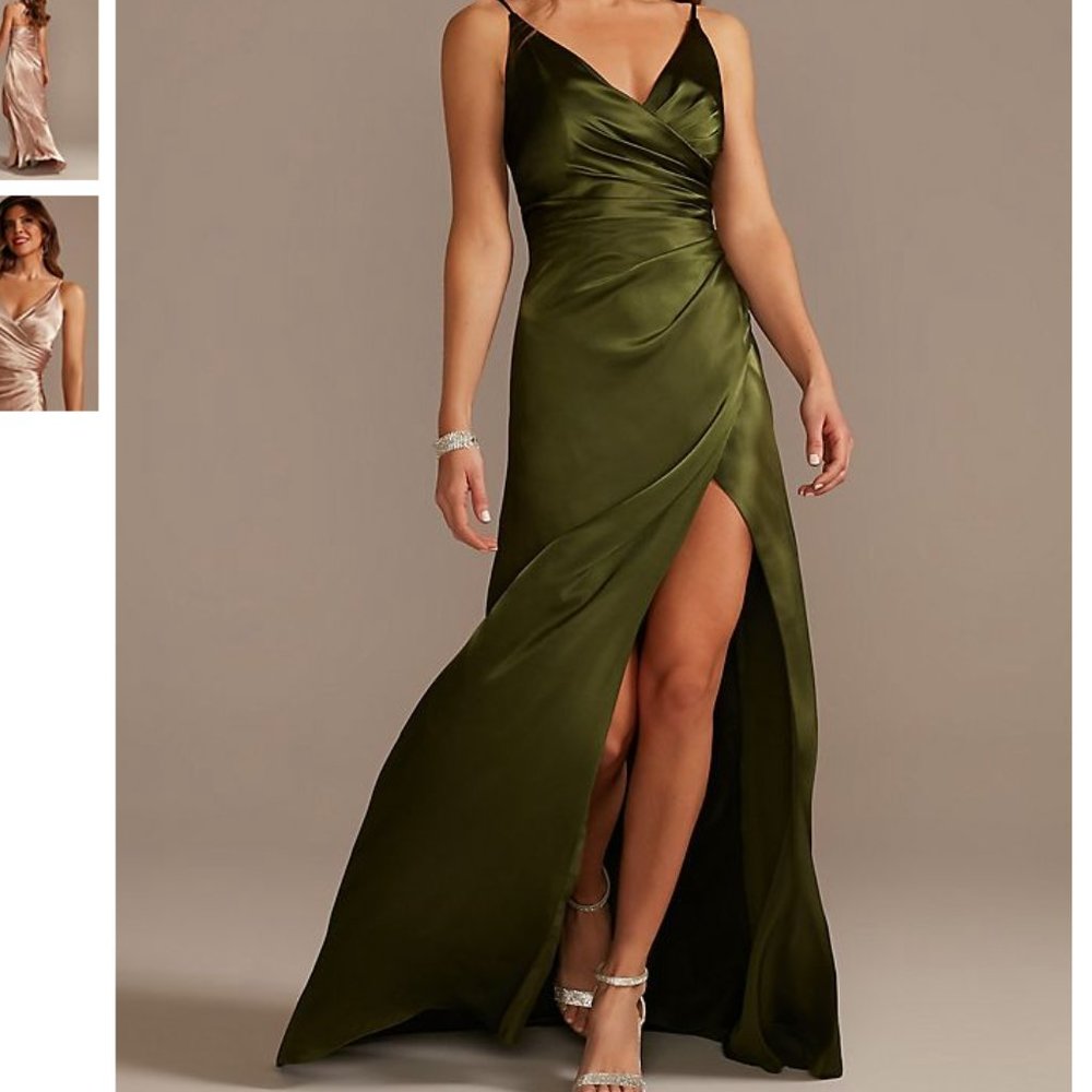 David Bridal's | Charmeuse Draped Strappy Dress